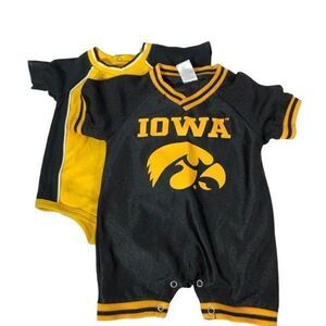 Colosseum Infant's 3/4 and Half-hand Rompers Size 3-6M Set of 2 university of Io